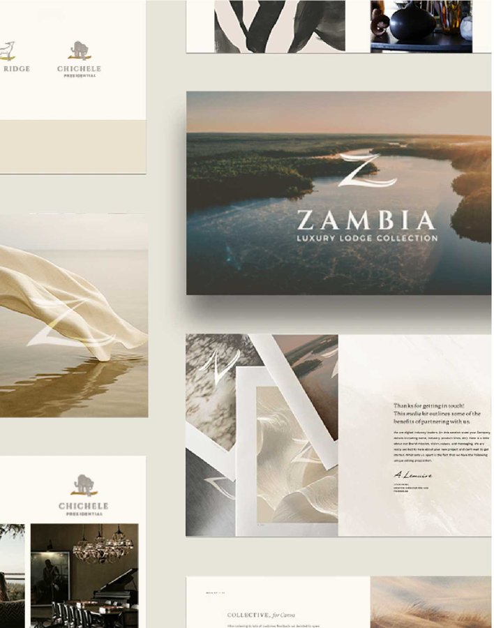 Zambia Luxury Lodge Collection brand collateral